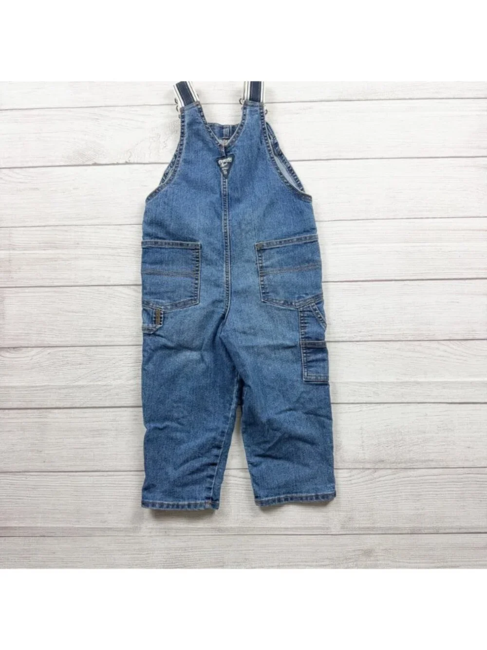 OshKosh BGosh Toddler Denim Overalls Carpenter Jeans Adjustable Straps 3T